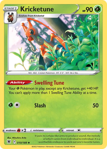 010/189 - Kricketune - Reverse Holo - [Uncommon]