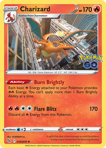 010/078 - Charizard - Reverse Holo - (Rare Holo]