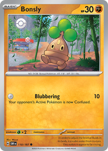 110/197 - Bonsly - [Common] - Reverse Holo