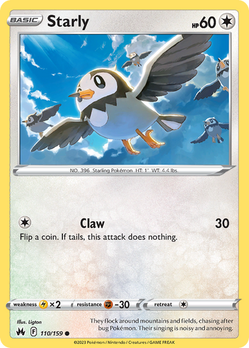 110/159 - Starly - [Common] - Reverse Holo