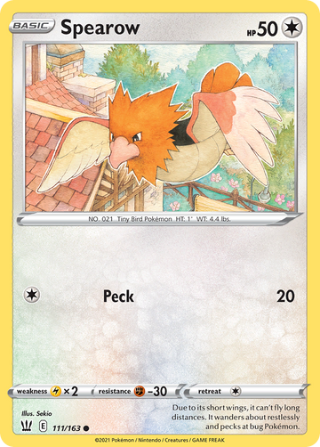 111/163 - Spearow - [Common] - Reverse Holo