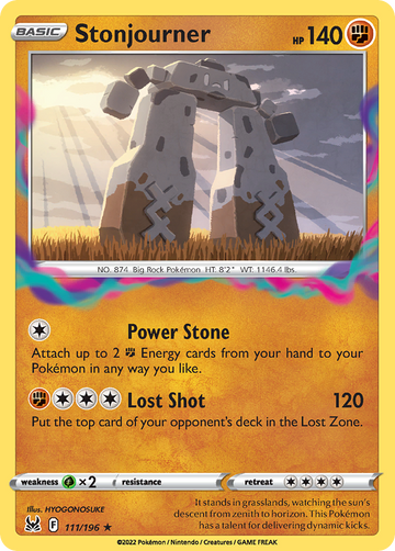 111/196 - Stonjourner - Reverse Holo - [Rare]