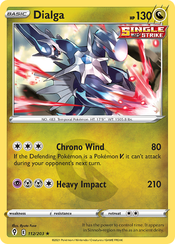 Pokémonkaart 112/203 - Dialga - Evolving Skies - [Rare Holo]