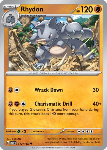 112/165 - Rhydon - [Uncommon]