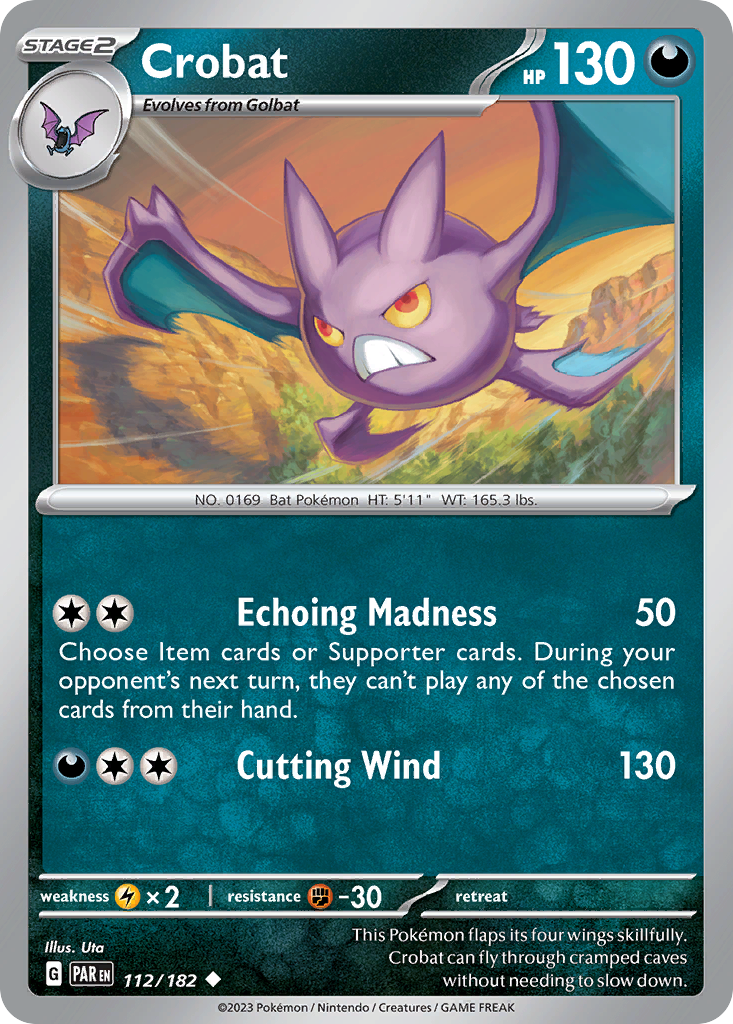 112/182 - Crobat - [Uncommon] - Reverse Holo-Pokemeister