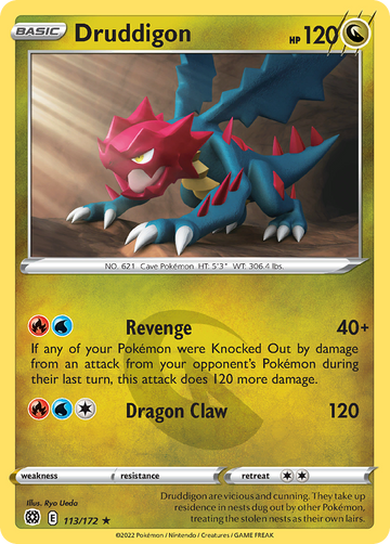 113/172 - Druddigon - Reverse Holo - [Rare]