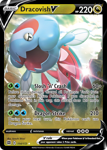 114/172 - Dracovish V - [Rare Holo V]