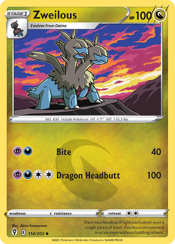 114/203 - Zweilous - Reverse Holo - [Uncommon]