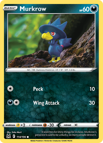 114/196 - Murkrow - Reverse Holo - [Common]