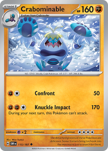 115/197 - Crabominable - [Uncommon] - Reverse Holo