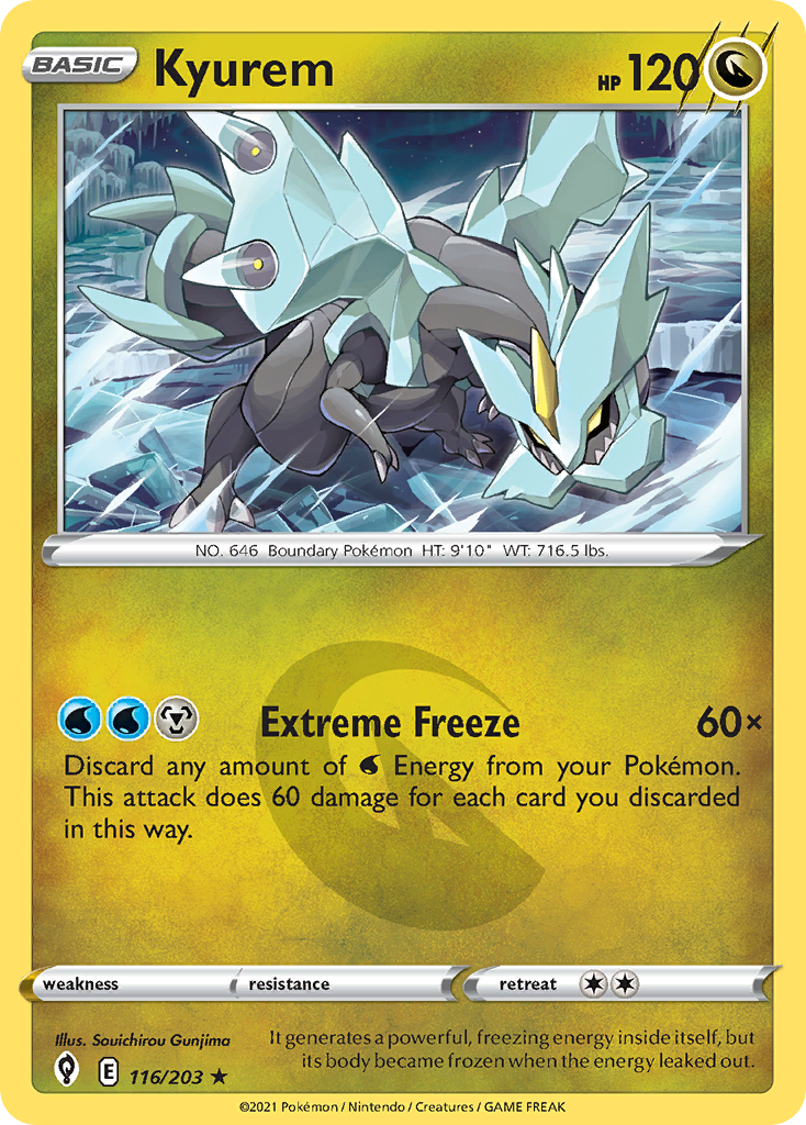 Pokémonkaart 116/203 - Kyurem - Evolving Skies - [Rare Holo]