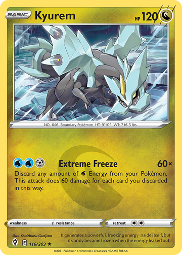 Pokémonkaart 116/203 - Kyurem - Evolving Skies - [Rare Holo]