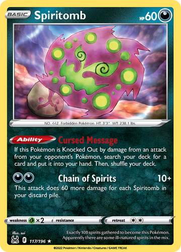 117/196 - Spiritomb - Reverse Holo - [Rare]