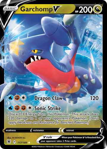 117/189 - Garchomp V - [Rare Holo V]