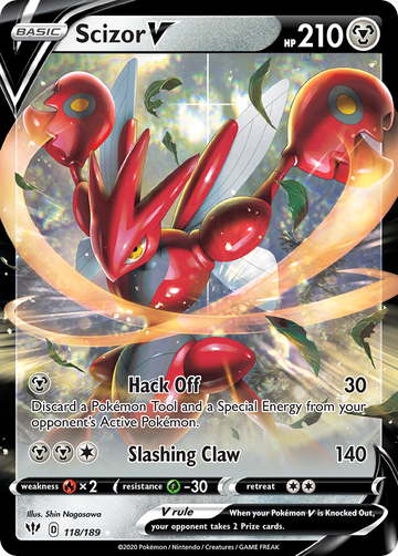 118/189 - Scizor V - [Rare Holo V]