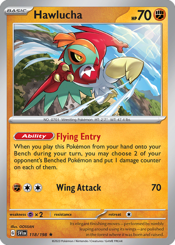 118/198 - Hawlucha - [Rare] - Reverse Holo