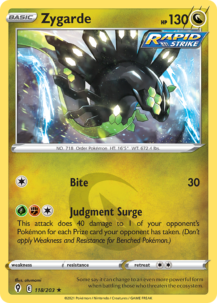 Pokémonkaart 118/203 - Zygarde - Evolving Skies - [Rare Holo]