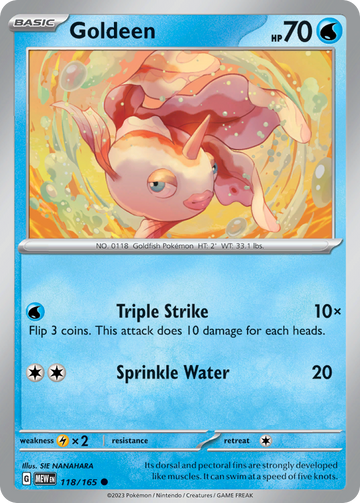 118/165 - Goldeen - [Common] - Reverse Holo