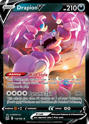 118/196 - Drapion V - [Rare Holo V]