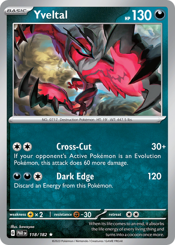 118/182 - Yveltal - [Rare] - Reverse Holo