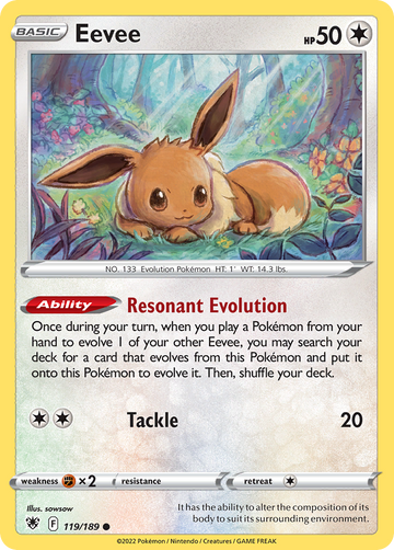 119/189 - Eevee - Reverse Holo - [Common]