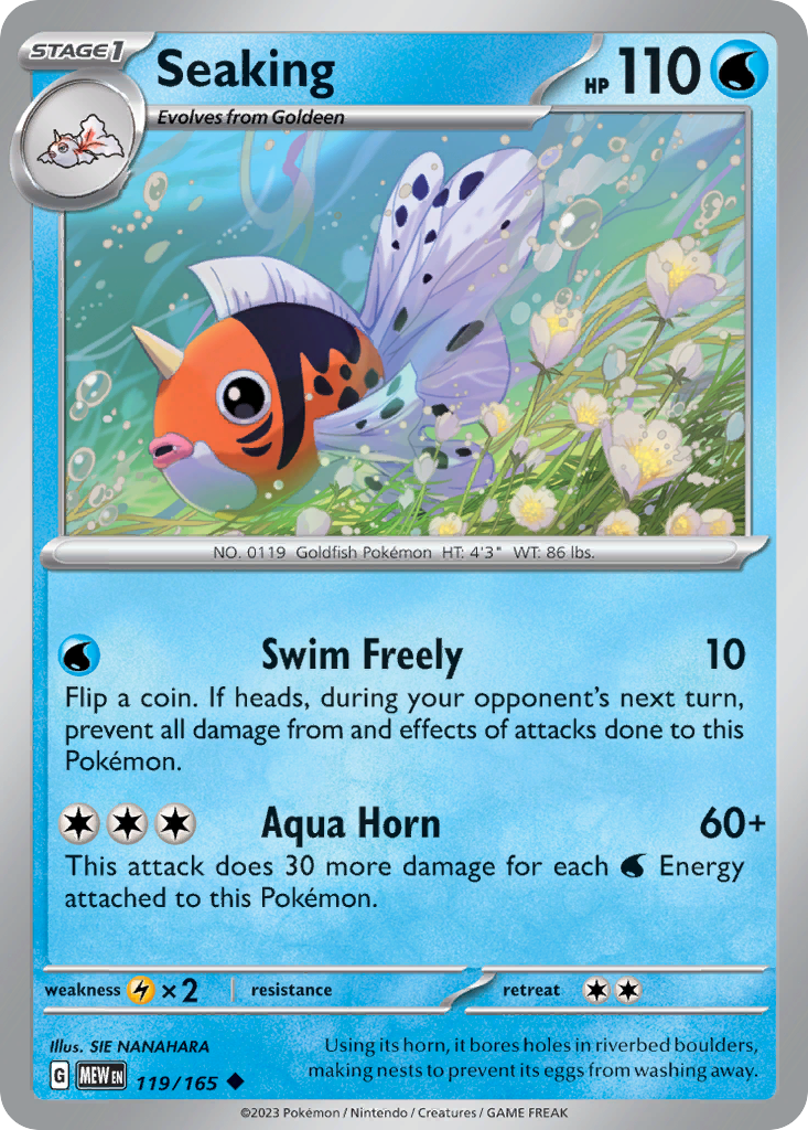 119/165 - Seaking - [Uncommon] - Reverse Holo