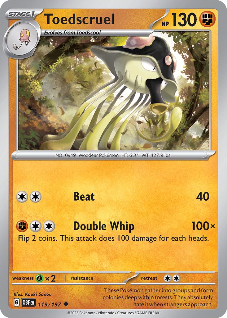 119/197 - Toedscruel - [Uncommon] - Reverse Holo