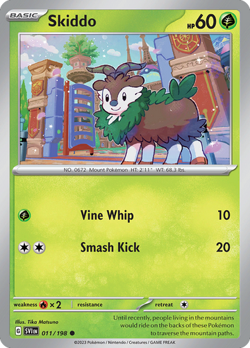 011/198 - Skiddo - [Common] - Reverse Holo