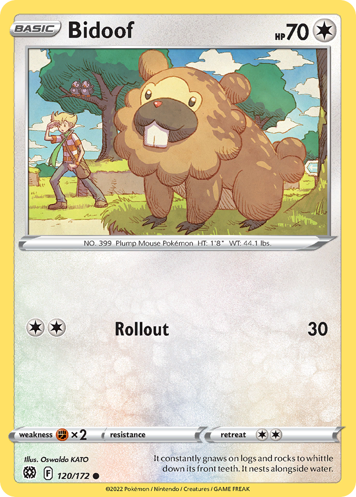120/172 - Bidoof - Reverse Holo - [Common]
