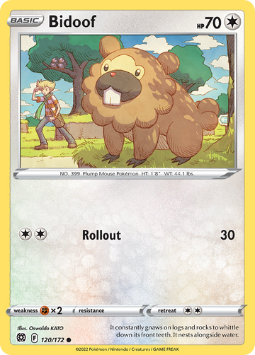 120/172 - Bidoof - Reverse Holo - [Common]