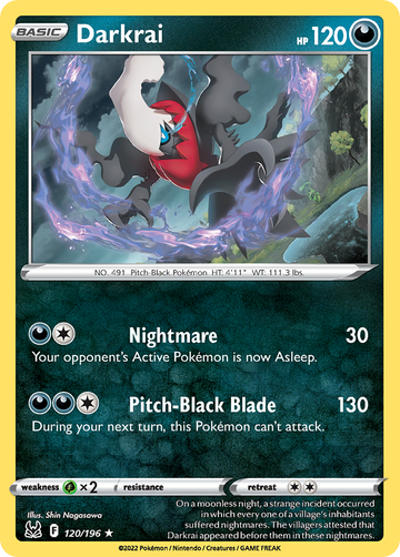 120/196 - Darkrai - Reverse Holo - [Rare Holo]