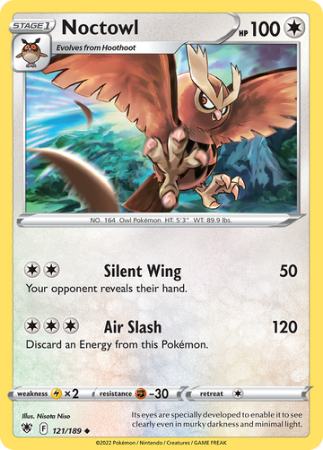 121/189 - Noctowl - Reverse Holo - [Uncommon]