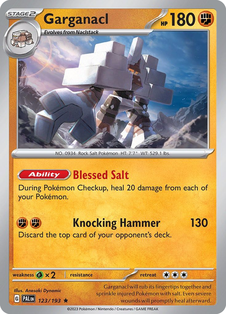123/193 - Garganacl - [Rare] - Reverse Holo