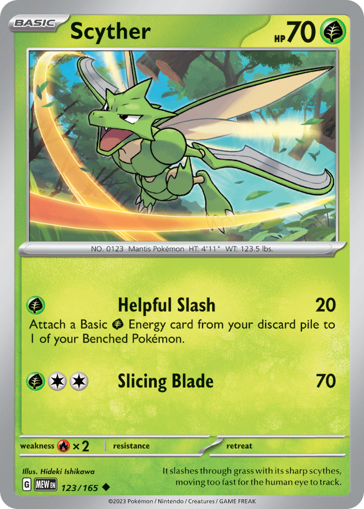123/165 - Scyther - [Uncommon] - Reverse Holo