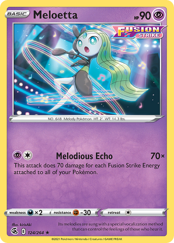 124/264 - Meloetta - [Rare] - Reverse Holo