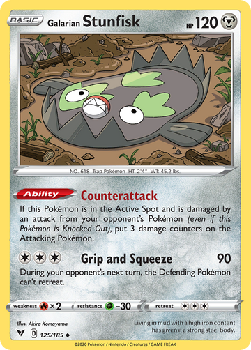 125/185 - Galarian Stunfisk - [Uncommon]