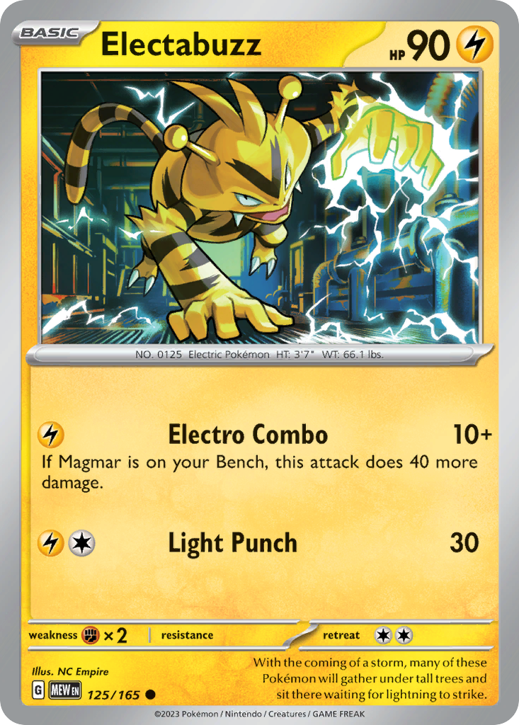 125/165 - Electabuzz - [Common] - Reverse Holo