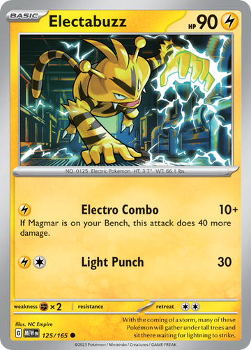 125/165 - Electabuzz - [Common] - Reverse Holo