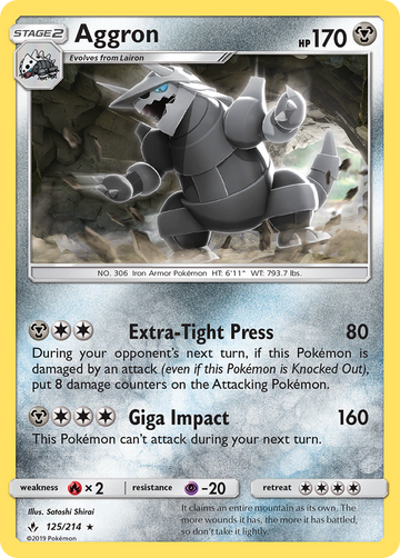 125/214 - Aggron - [Rare]