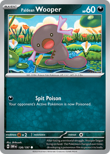 126/197 - Paldean Wooper - [Common] - Reverse Holo