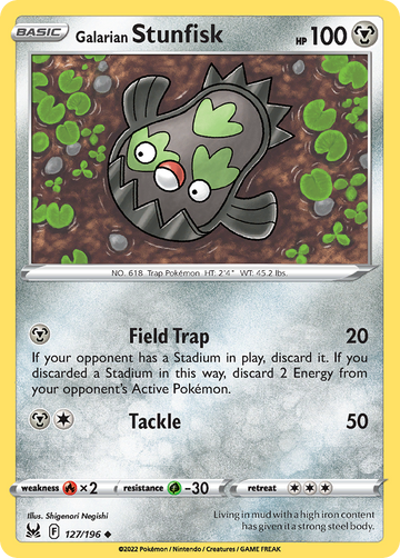 127/196 - Galarian Stunfisk - [Uncommon]