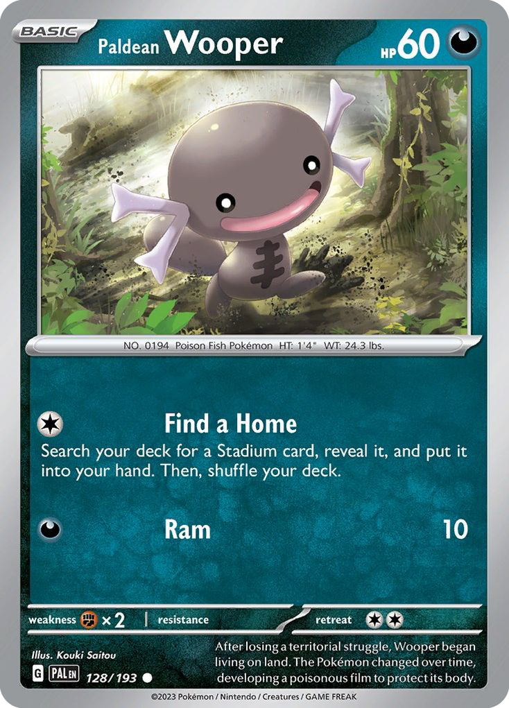 128/193 - Paldean Wooper - [Common] - Reverse Holo