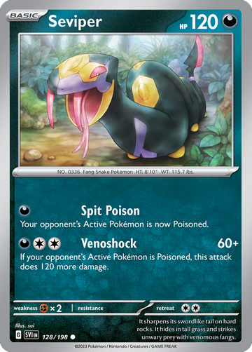 128/198 - Seviper - [Common] - Reverse Holo