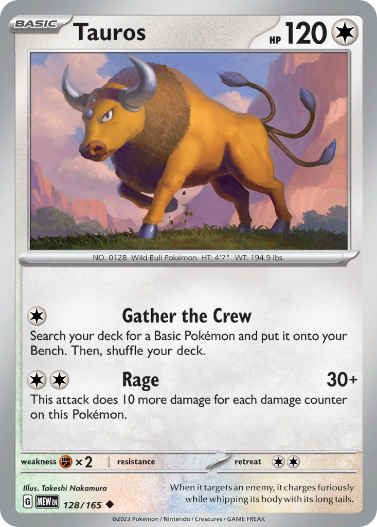 128/165 - Tauros - [Uncommon]