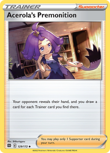 129/172 - Acerola's Premonition - Reverse Holo - [Uncommon]