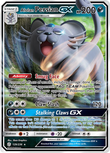 129/236 - Alolan Persian-GX - [Rare Holo GX]