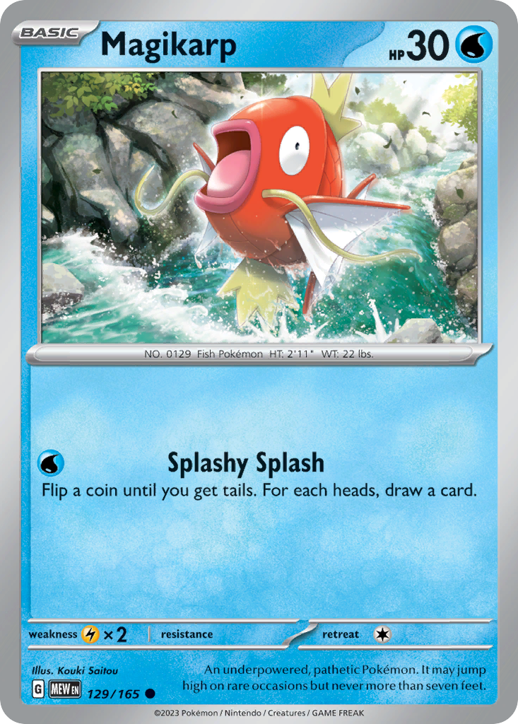 129/165 - Magikarp - [Common] - Reverse Holo