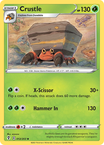 012/203 - Crustle - Reverse Holo - [Uncommon]