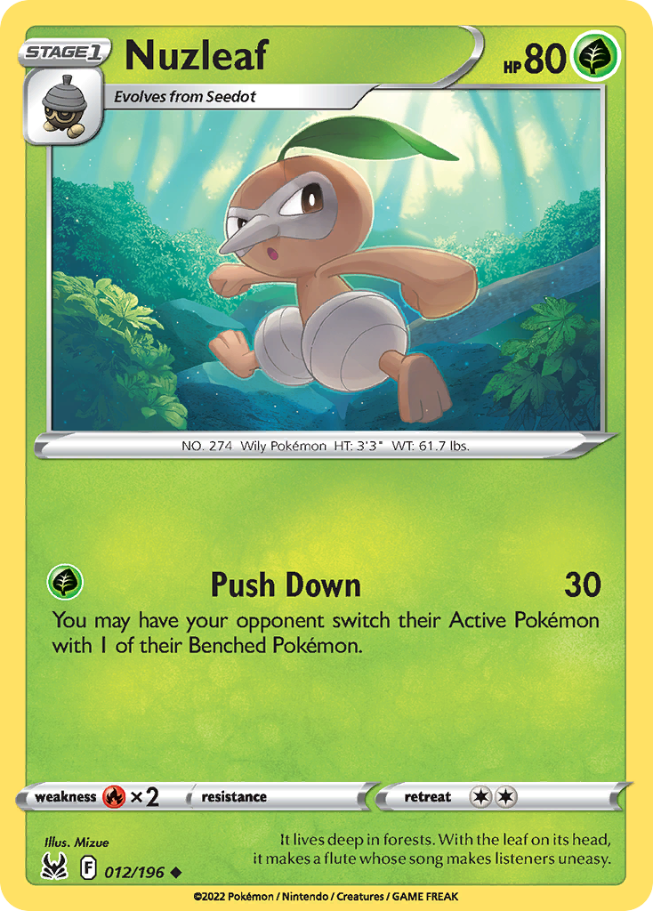 012/196 - Nuzleaf - Reverse Holo - [Uncommon]