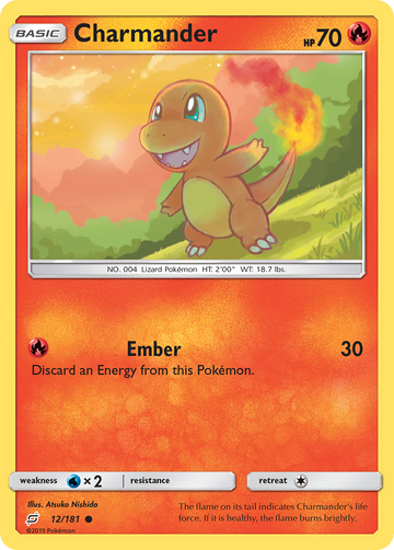 12/181 - Charmander - [Common] - Reverse Holo